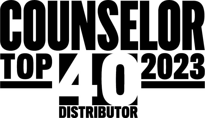 Counselor Top 40 Distributor 2023" text in bold black font. Counselor Top 40 Distributor 2023" text in bold black font.