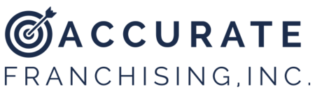 Logo of Accurate Franchising, Inc. with a target and arrow symbol next to the word "Accurate.